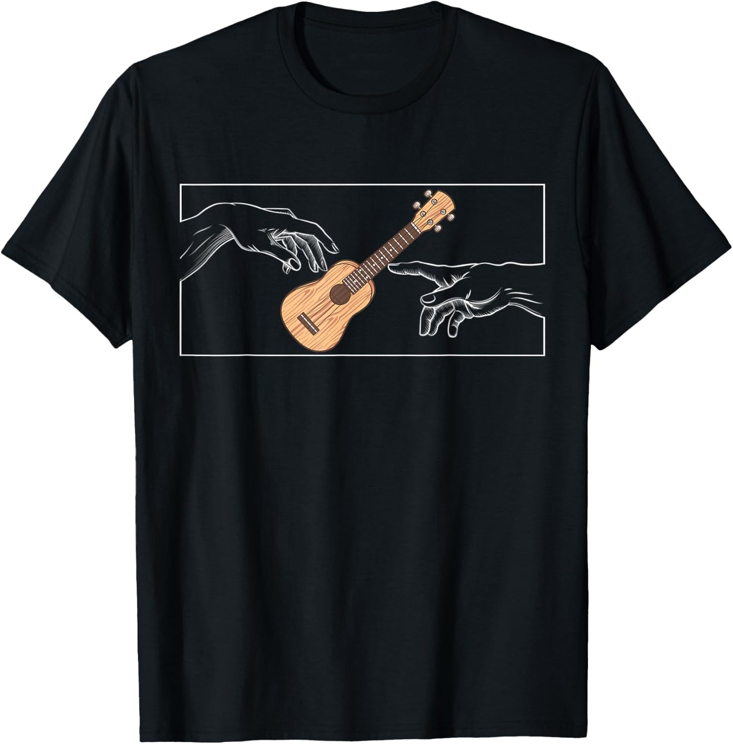 Ukulele God hands for Ukulele Player on Ukulele T-Shirt - T-Shirt | Black