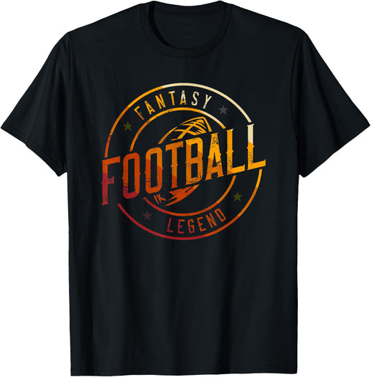 I Am A Fantasy Football Legend | Retro Fantasy Football T-Shirt - T-Shirt | Black