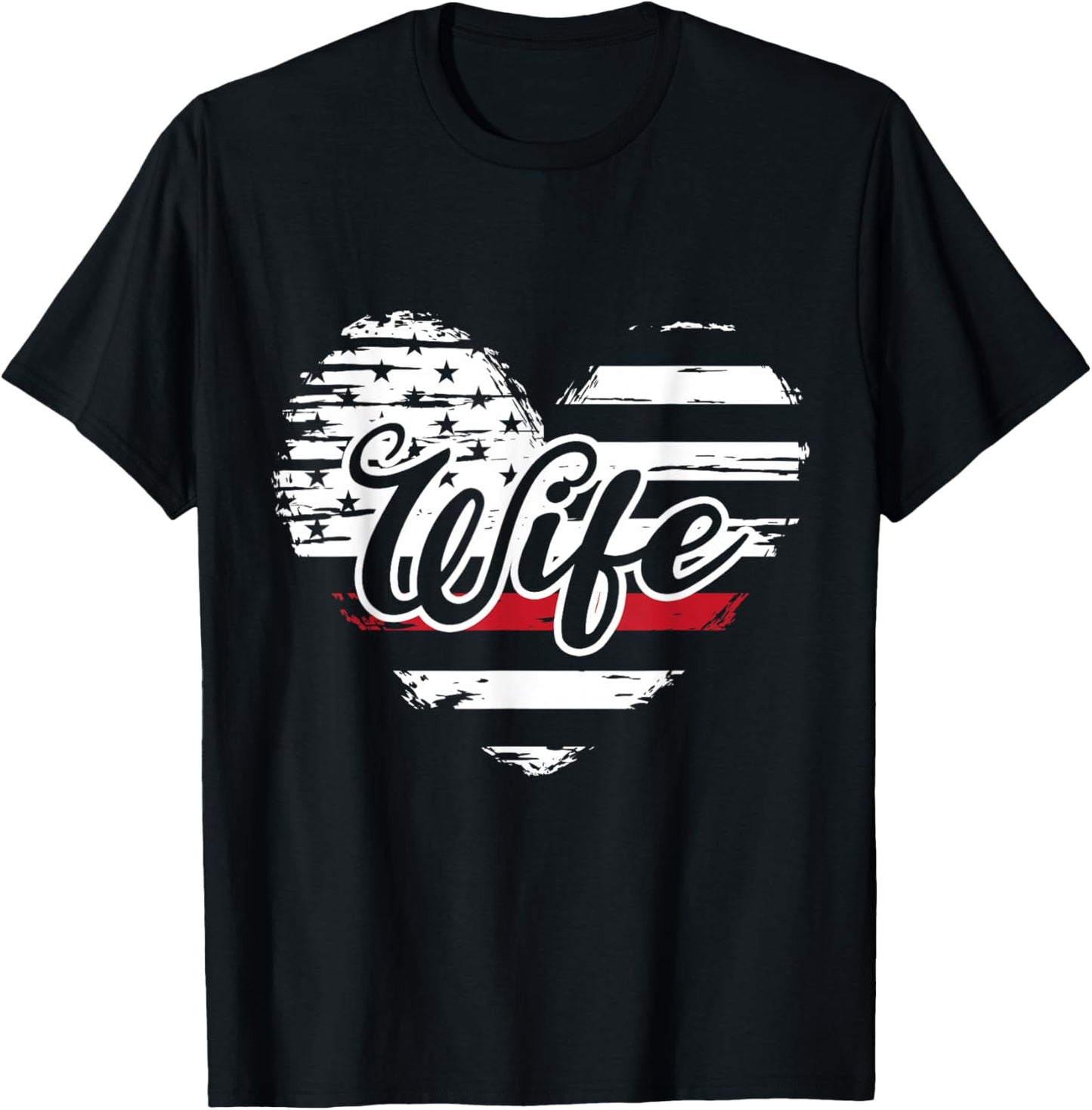 Fireman Wife Firefighter T-Shirt - T-Shirt | Black