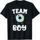 Team Boy Donut Gender Reveal Party Funny and Cute Blue T-Shirt - T-Shirt | Black