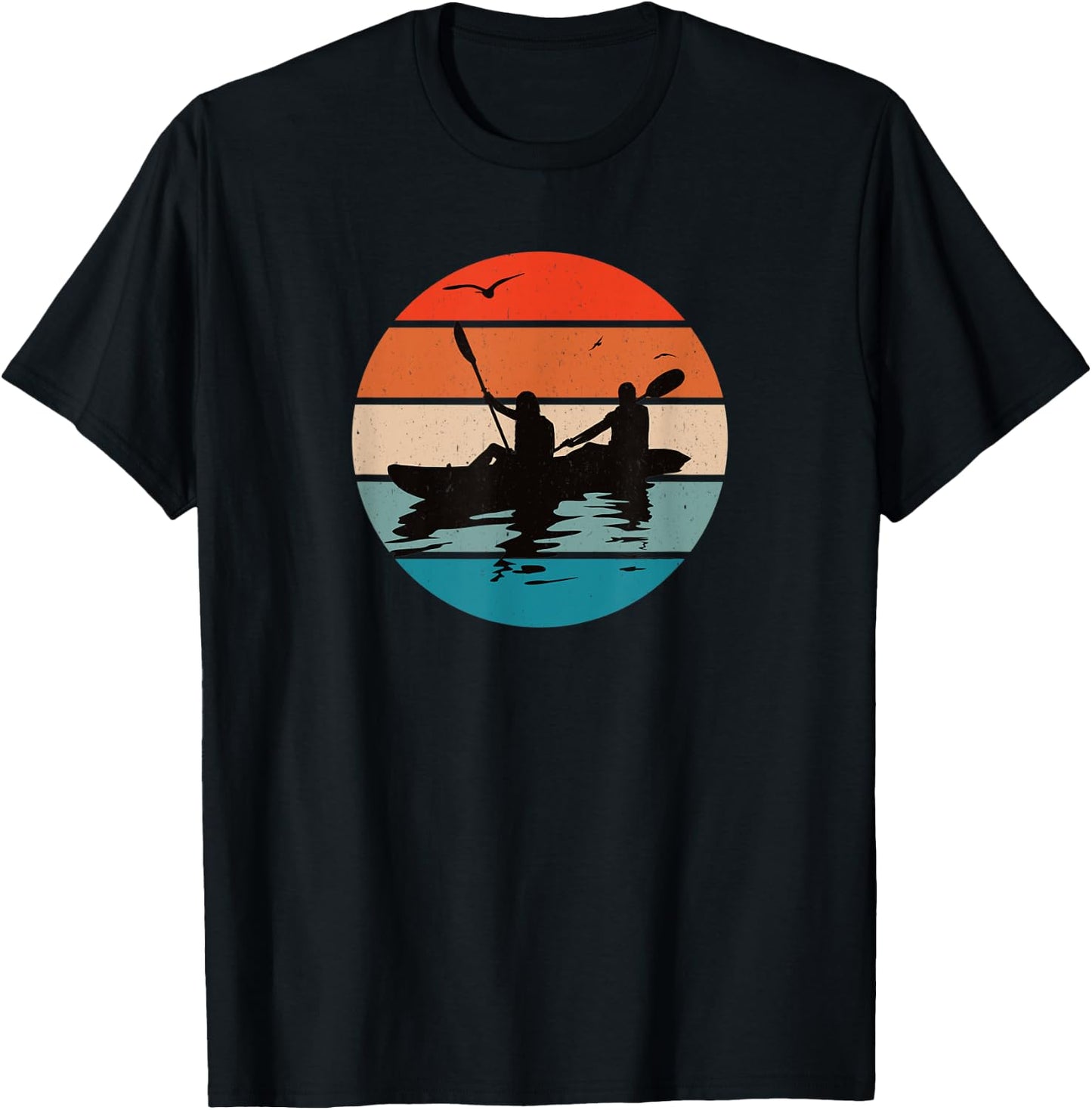 Cool Tandem Kayak Retro Kayaking T-Shirt - T-Shirt | Black