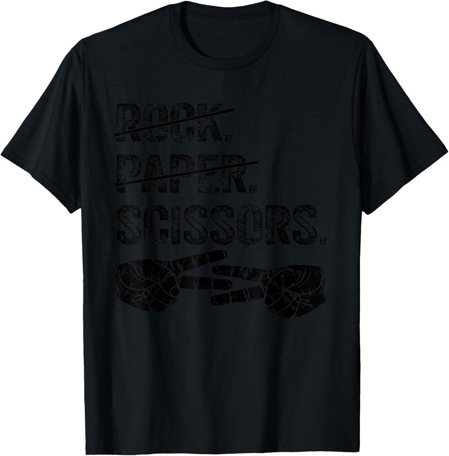 Rock Paper Scissors Lesbian Women Girls Gay Pride Parade T-Shirt - T-Shirt | Black