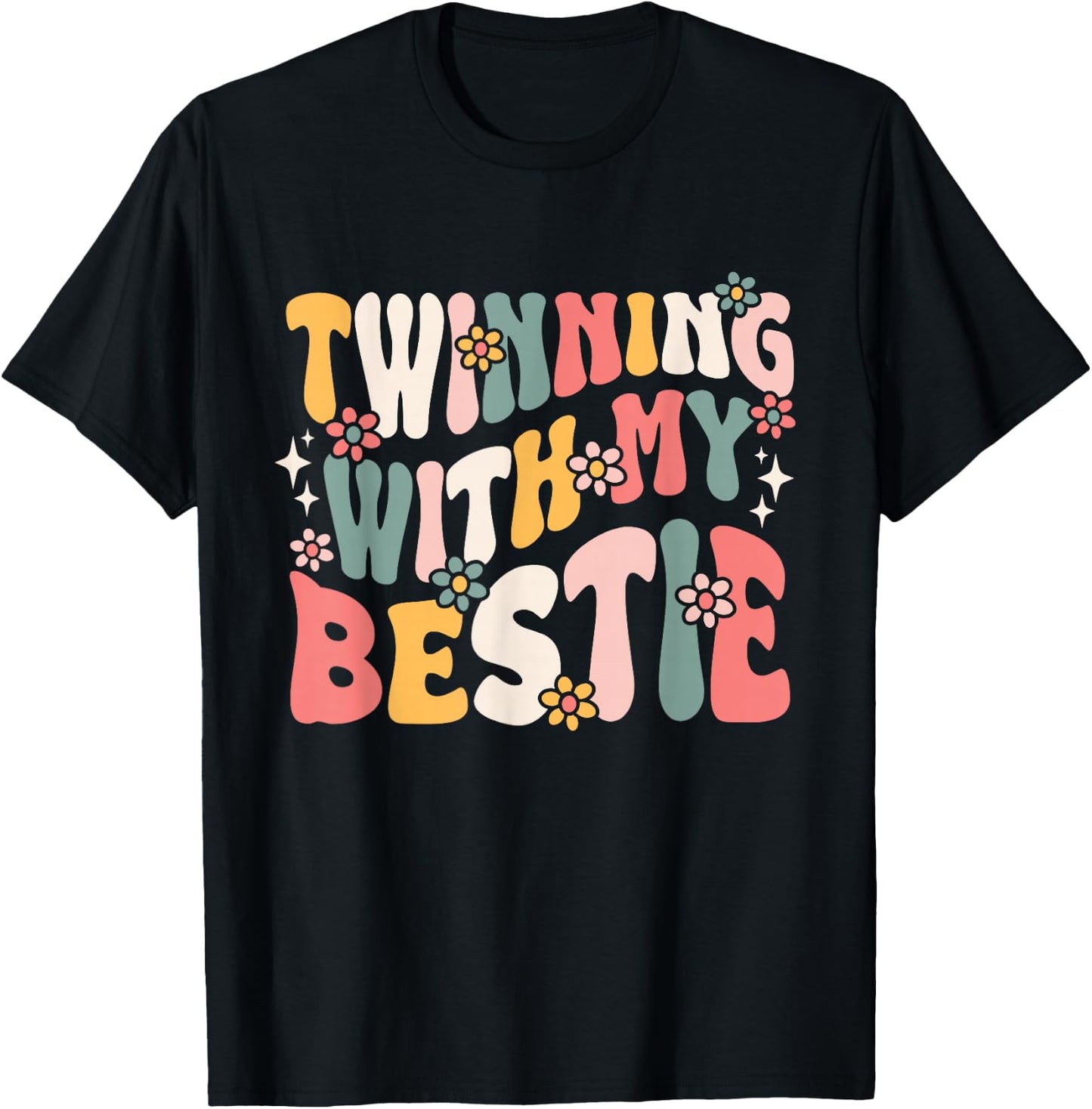 Twin Matching Twins Friend Twins Day T-Shirt - T-Shirt | Black