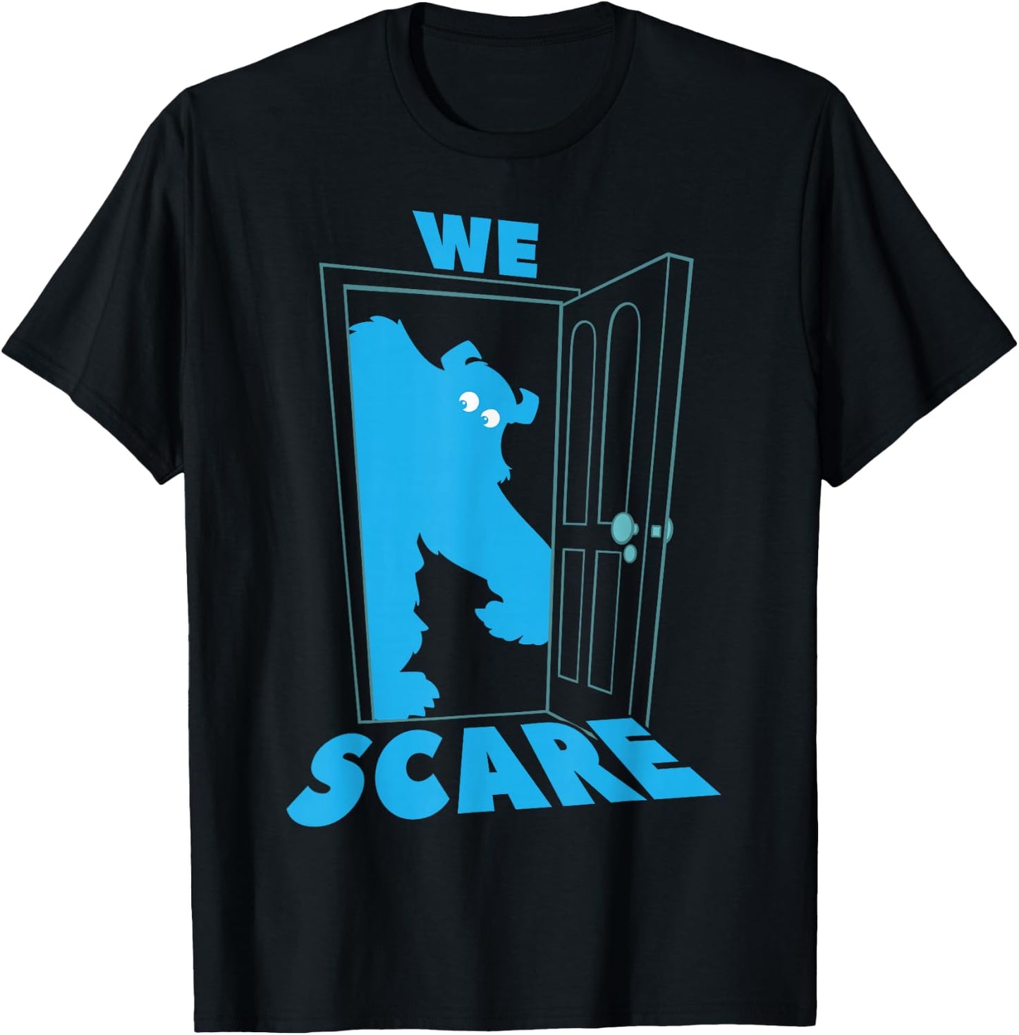 Disney Pixar Monsters, Inc. Sulley We Scare We Care Door T-Shirt - T-Shirt | Black
