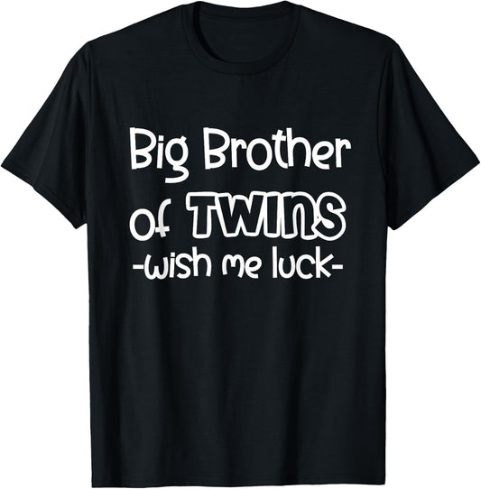Big Brother of Twins - Promoted to Big Brother T-Shirt - T-Shirt | Black