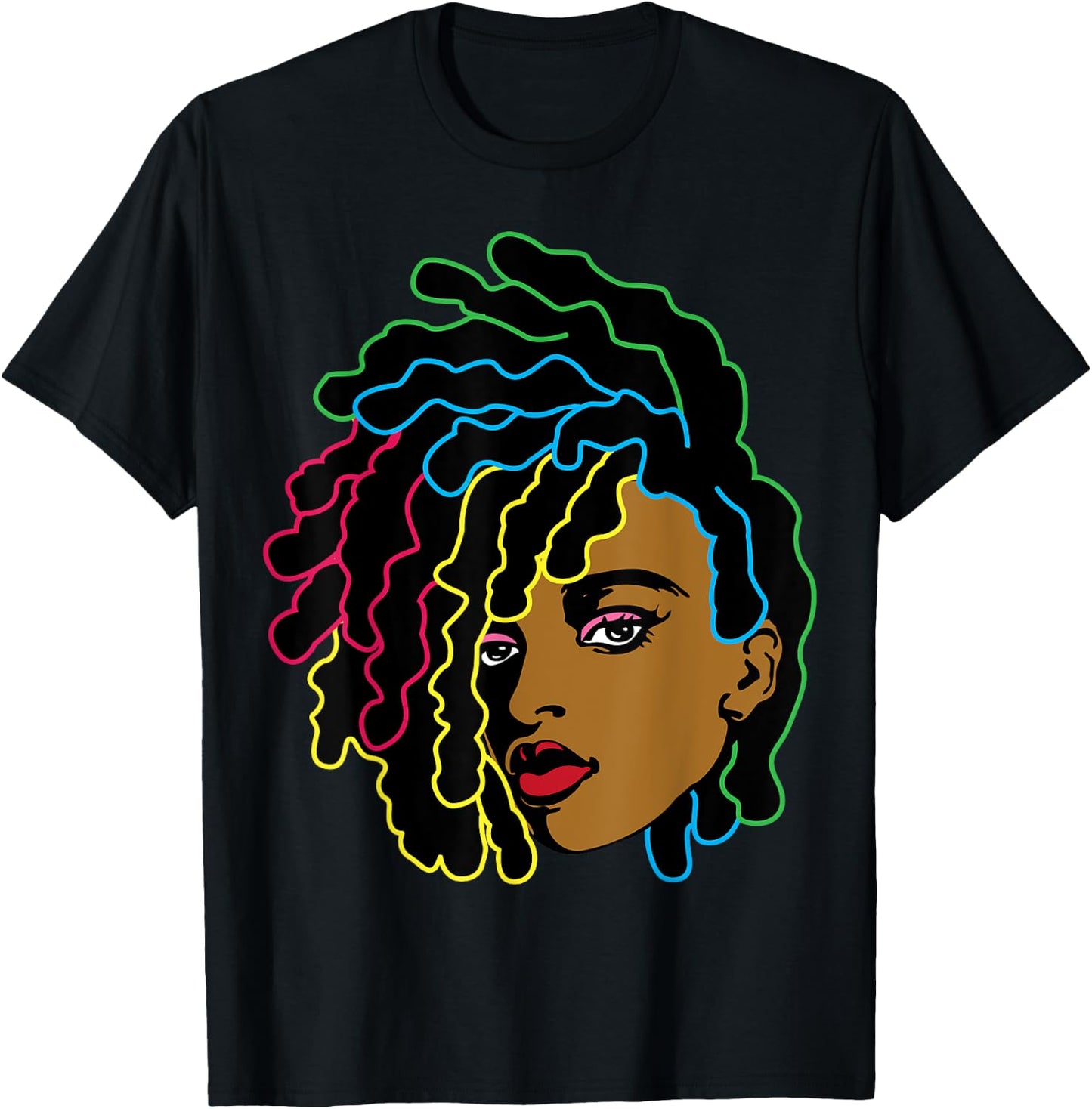 Black Woman African Afro Hair Cool Black History Month Gift T-Shirt - T-Shirt | Black