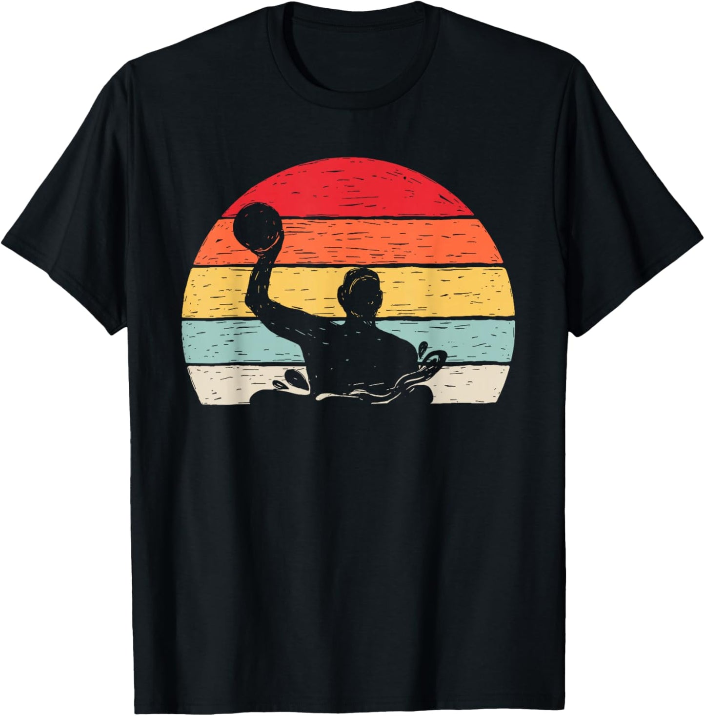 Vintage Retro Water Polo Shirt Water Polo Coach Player Gift T-Shirt - T-Shirt | Black