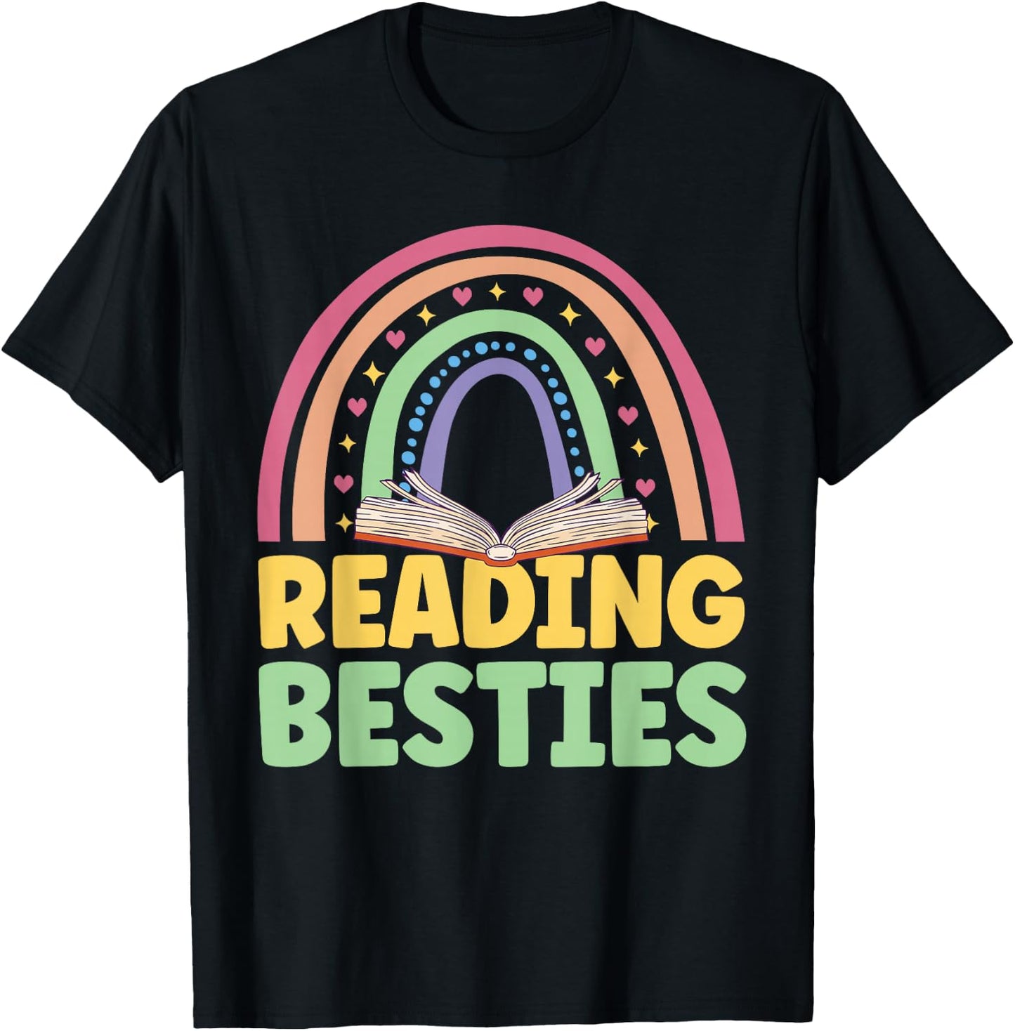 Reading Besties BFF Best Friends Bestie T-Shirt - T-Shirt | Black
