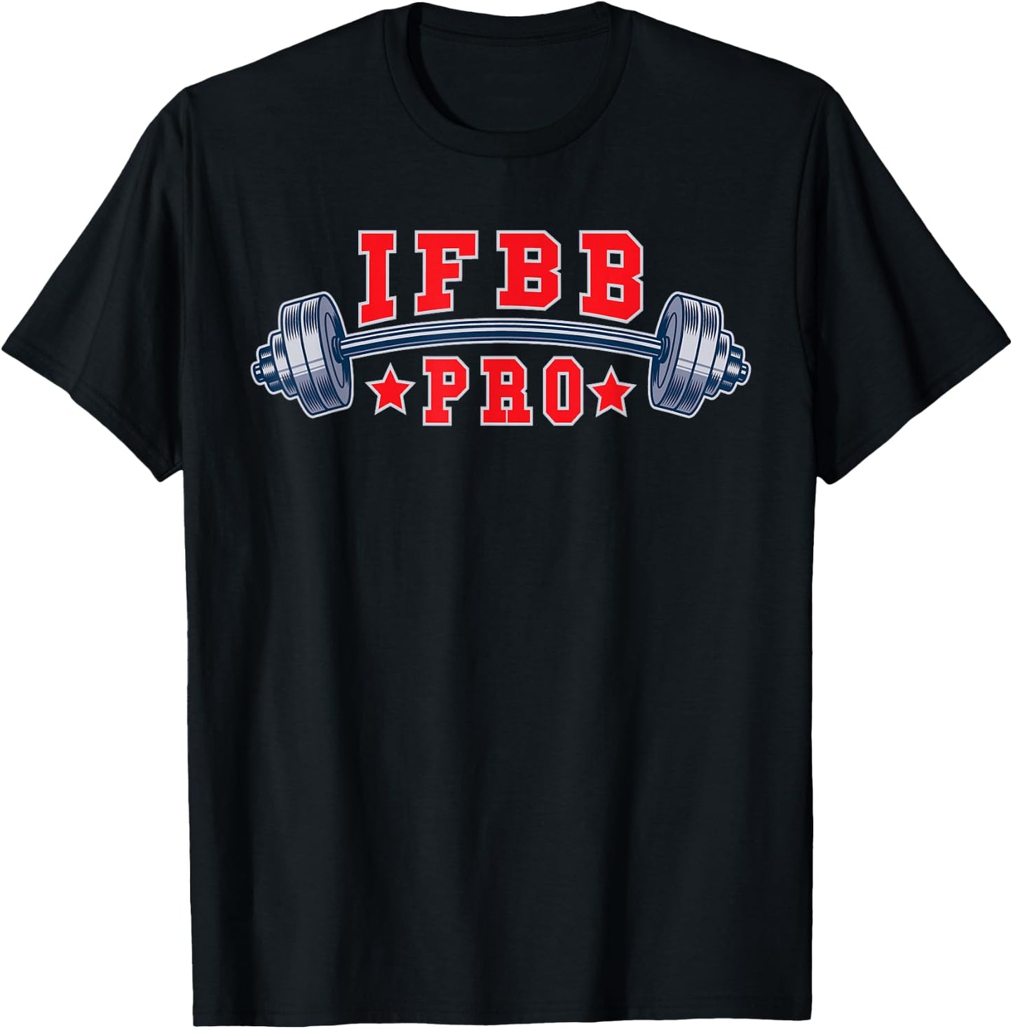Bodybuilding Fanatics Design Co -Adults Black Short Sleeve Pro Bodybuilder T-Shirt - T-Shirt | Black