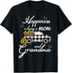Sunflower Grandma Shirt Happiness is being a Mom and Grandma T-Shirt - T-Shirt | Black