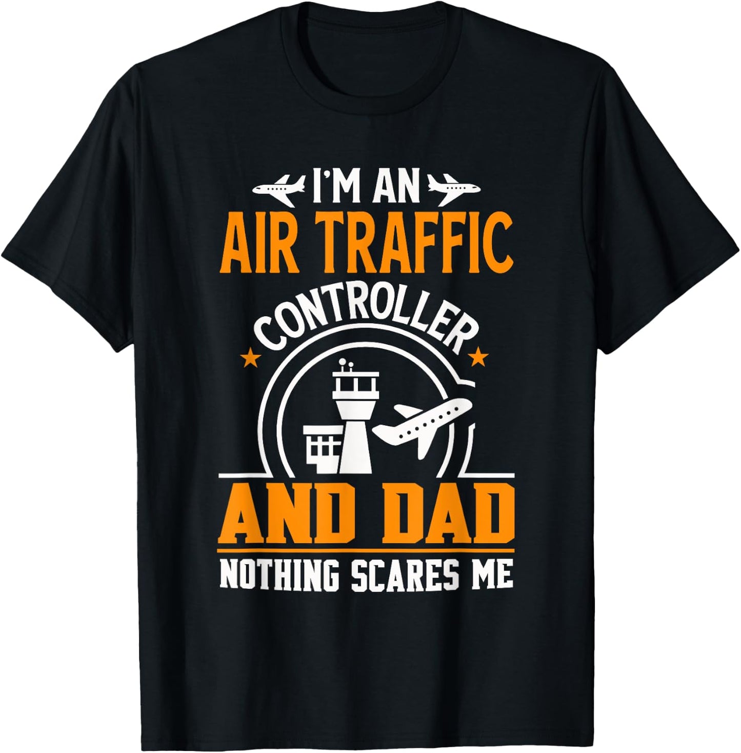 Air Traffic Controller Dad Shirt Funny Father Gift T-Shirt - T-Shirt | Black