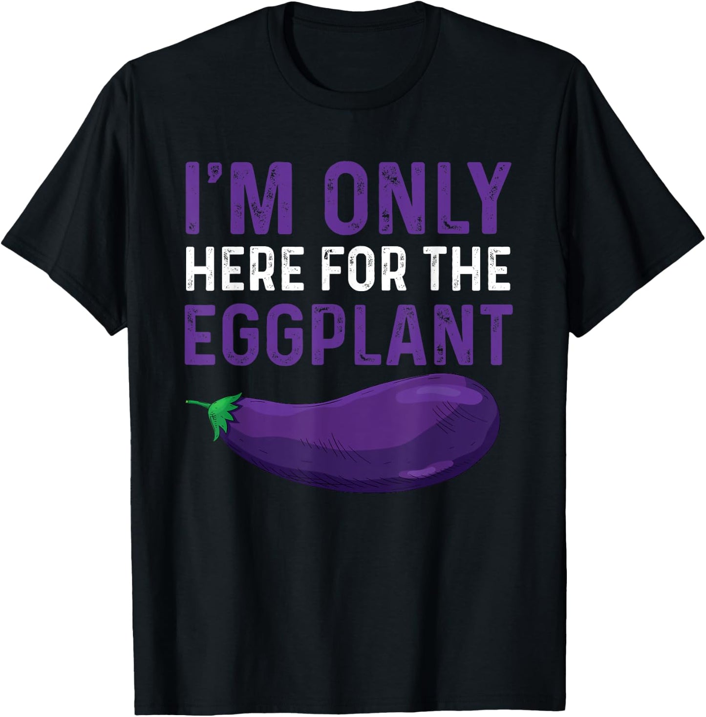 Funny Eggplant Costume Gardening Love Aubergine T-Shirt - T-Shirt | Black