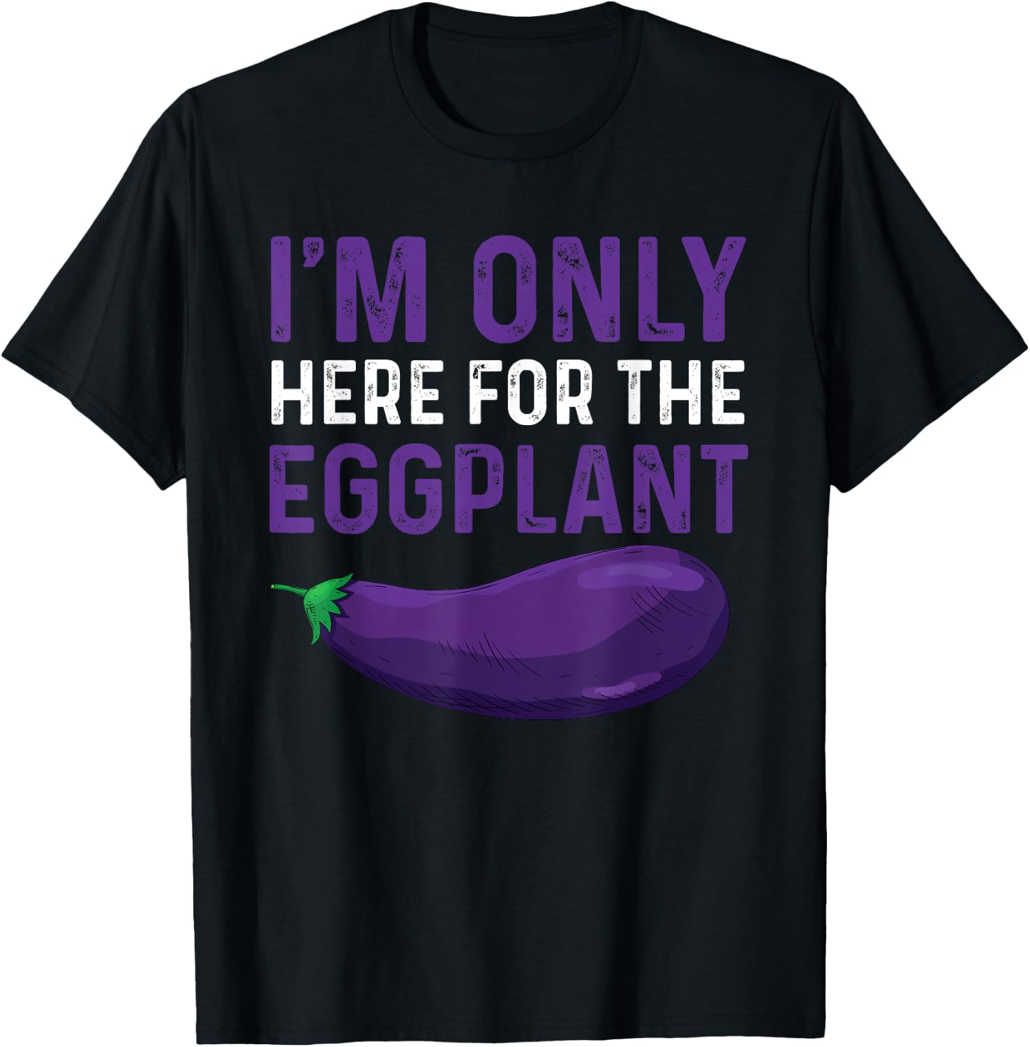 Funny Eggplant Costume Gardening Love Aubergine T-Shirt - T-Shirt | Black