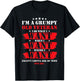 Im A Grumpy Old Veteran Funny Veteran Wife T-Shirt - T-Shirt | Black