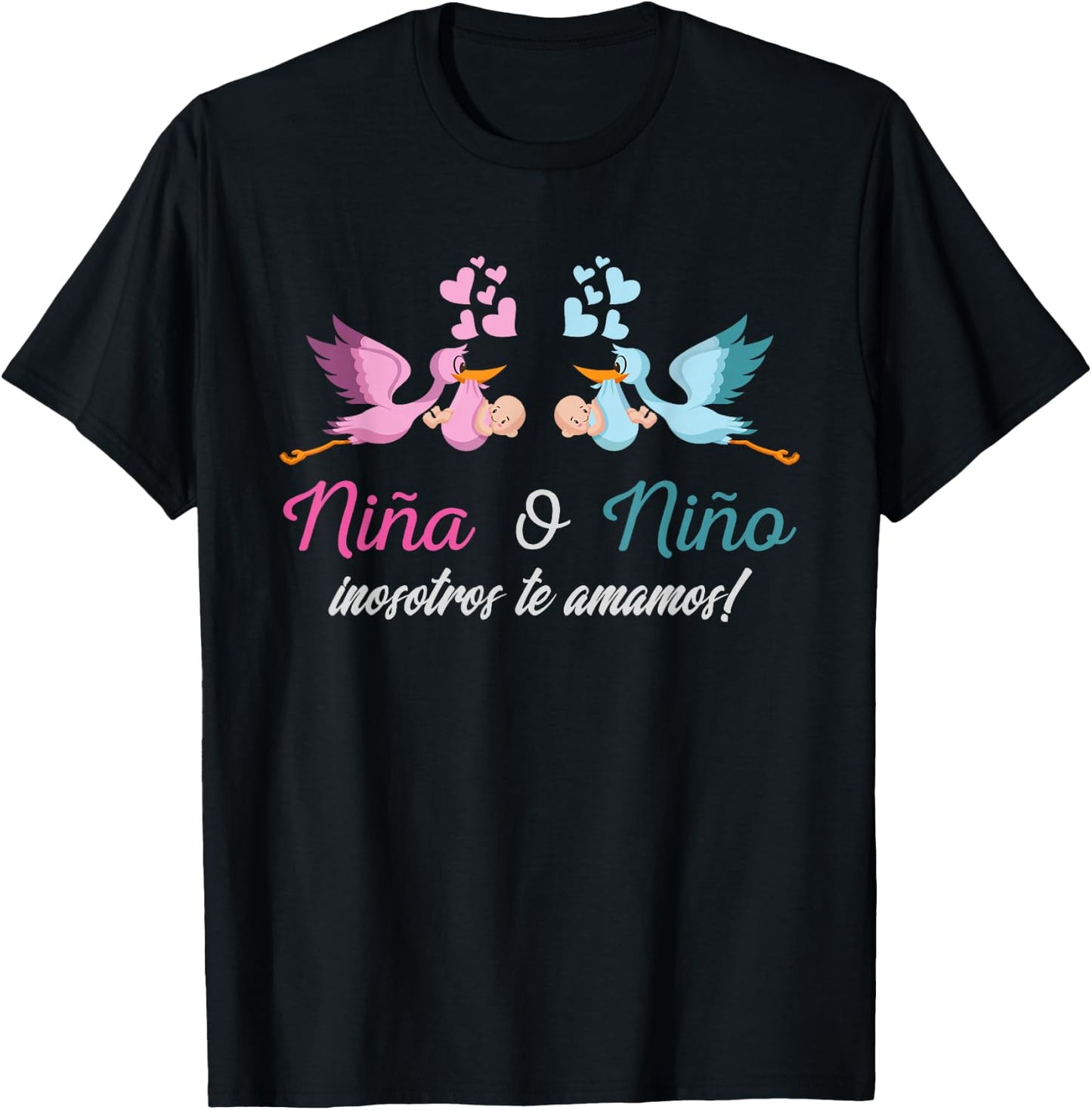 Playera Nina o Nino Latino para Revelacion de Genero Bebe T-Shirt - T-Shirt | Black