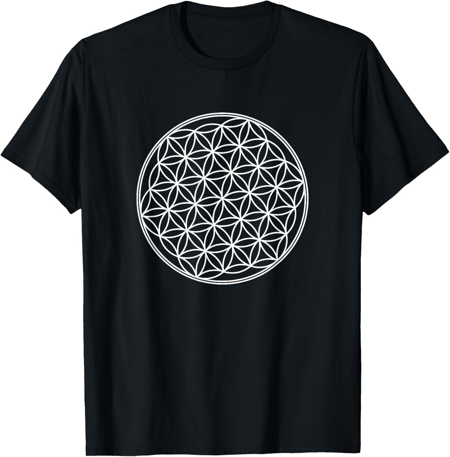 Symbol of the Flower of Life: Sacred Geometry Cooler T-Shirt - T-Shirt | Black