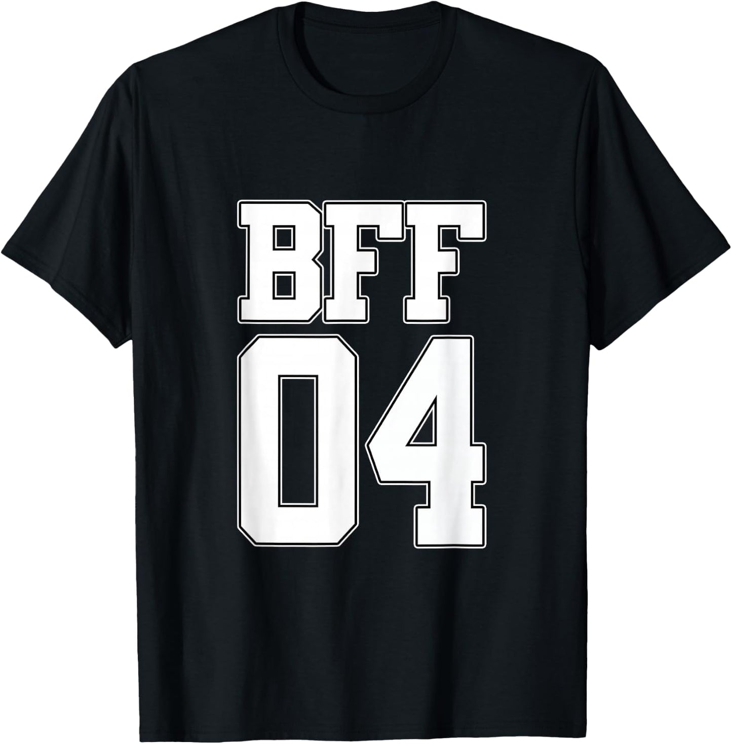 BFF 04 Best Friends Matching Bestie Friendship Day Shirt T-Shirt - T-Shirt | Black