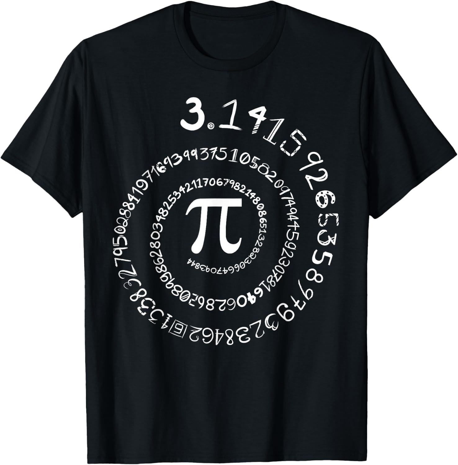 Pi Spiral Shirt Science Math Pi Day Men Women Kids Gift T-Shirt - T-Shirt | Black