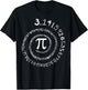 Pi Spiral Shirt Science Math Pi Day Men Women Kids Gift T-Shirt - T-Shirt | Black