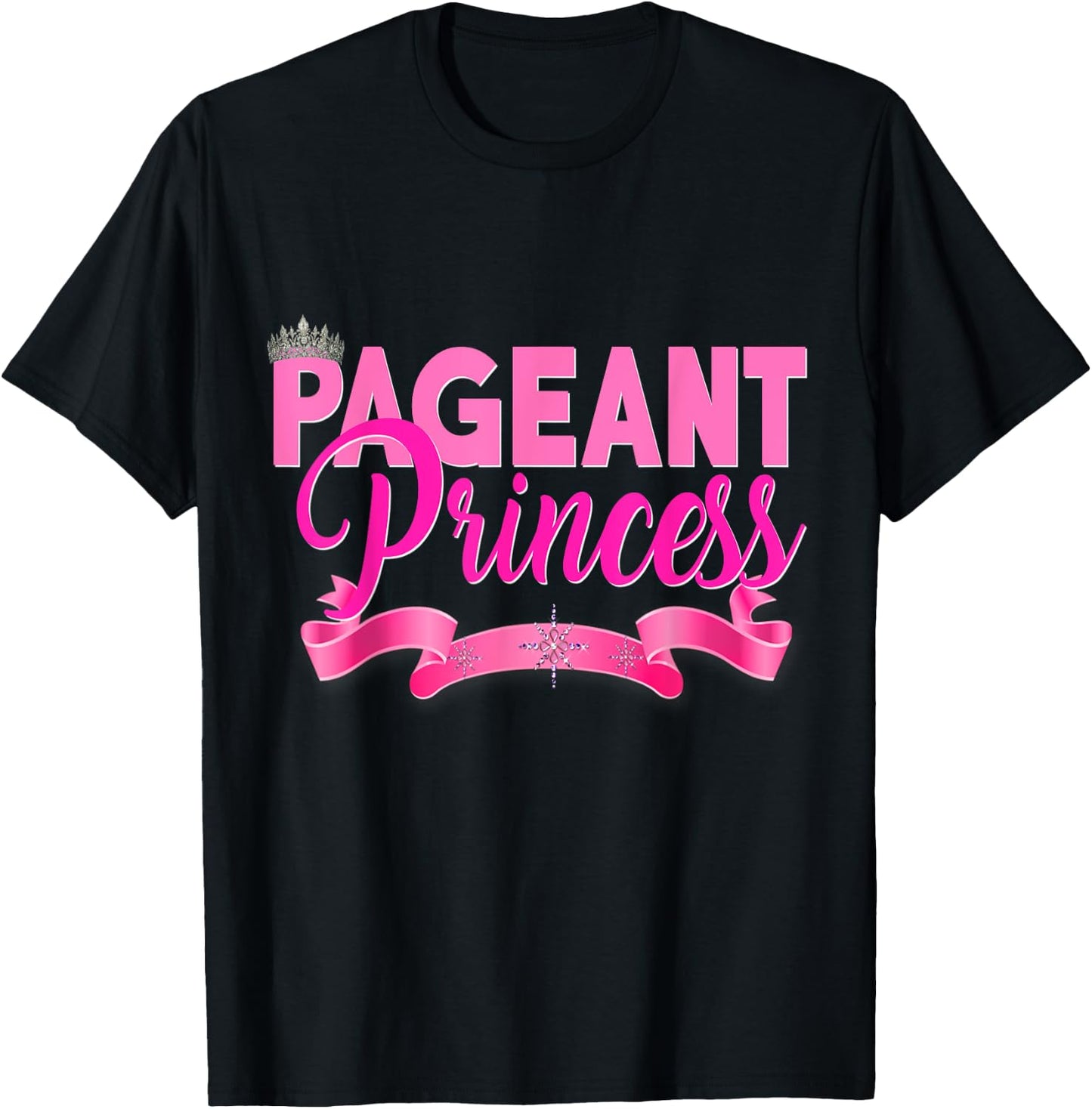 Beauty Pageant Princess Shirt Glitz Daughter Pink Girls Kids T-Shirt - T-Shirt | Black