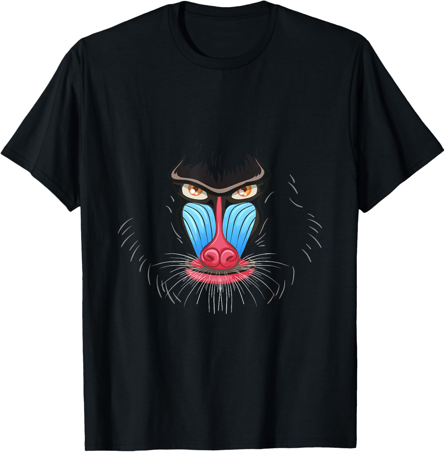 BABOON Face Costume Shirt Animal Halloween Shirt Baboon T-Shirt - T-Shirt | Black