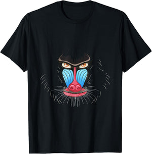 BABOON Face Costume Shirt Animal Halloween Shirt Baboon T-Shirt - T-Shirt | Black