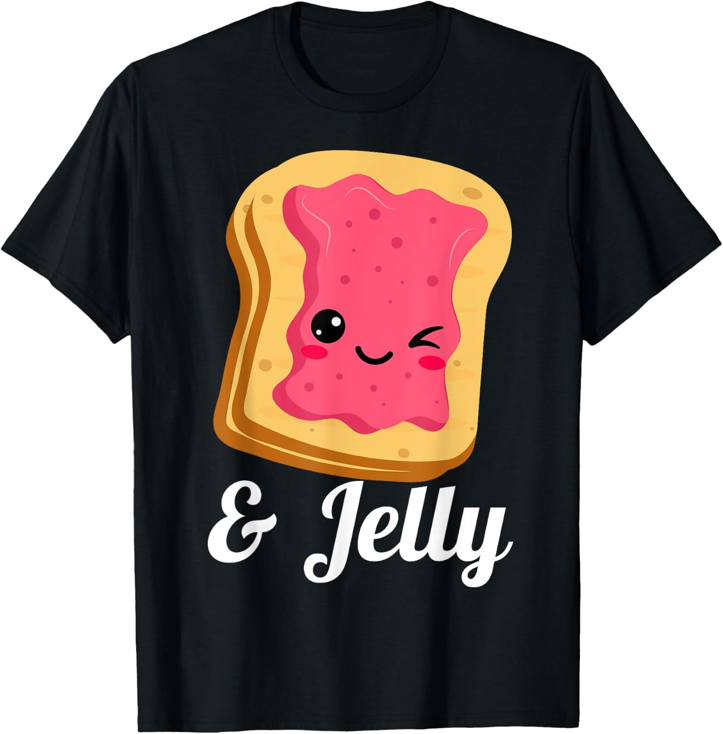 Peanut Butter & Jelly PB&J Matching Strawberry Jam Twins. T-Shirt - T-Shirt | Black