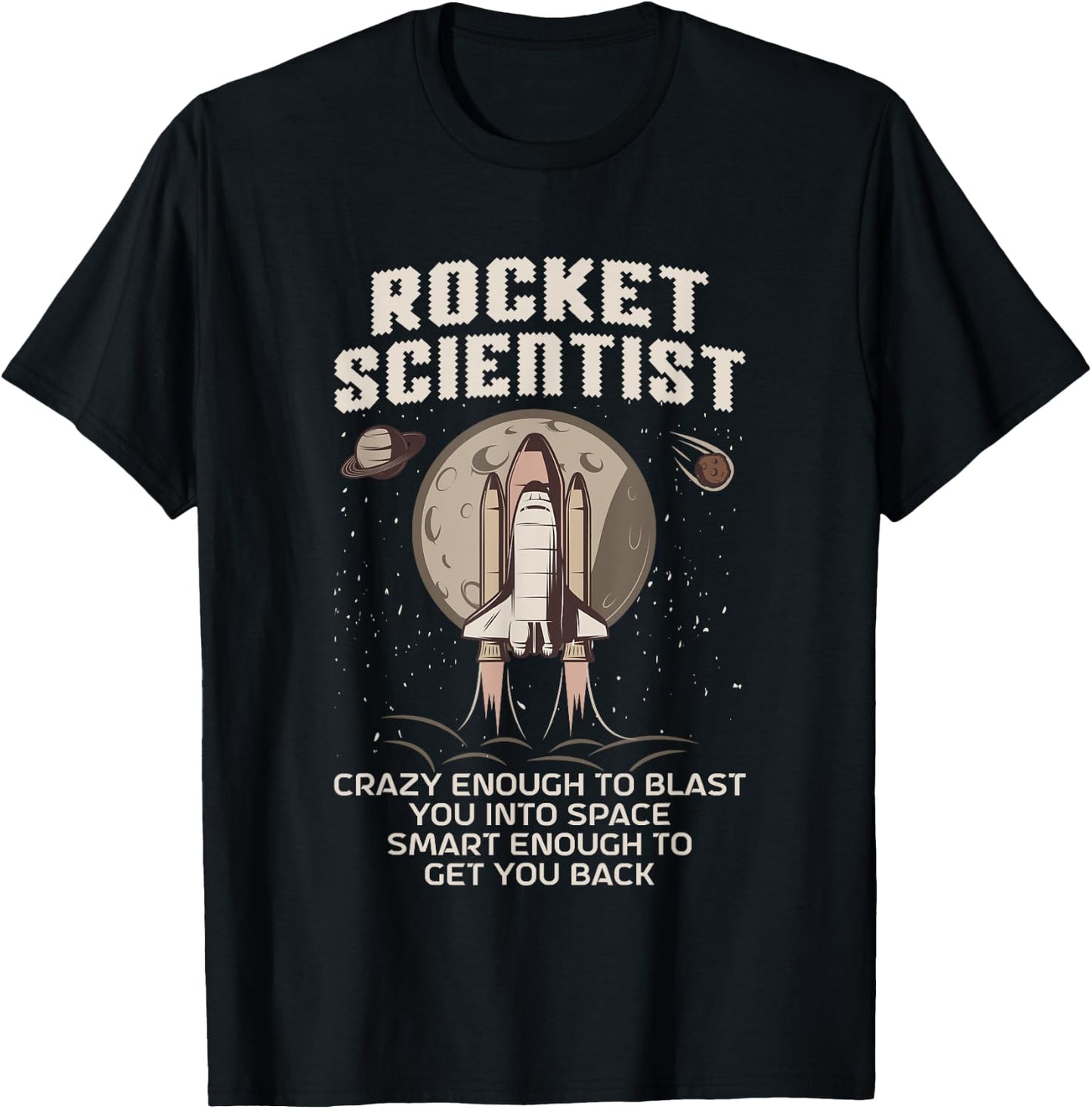 Rocket Scientist Aerospace Engineer Space Flight Space Man T-Shirt - T-Shirt | Black