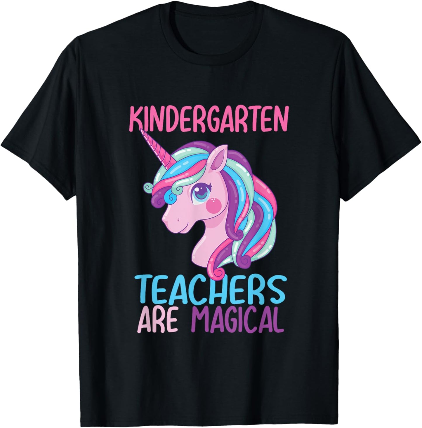 Nursery Unicorn Funny Teacher Gift T-Shirt - T-Shirt | Black