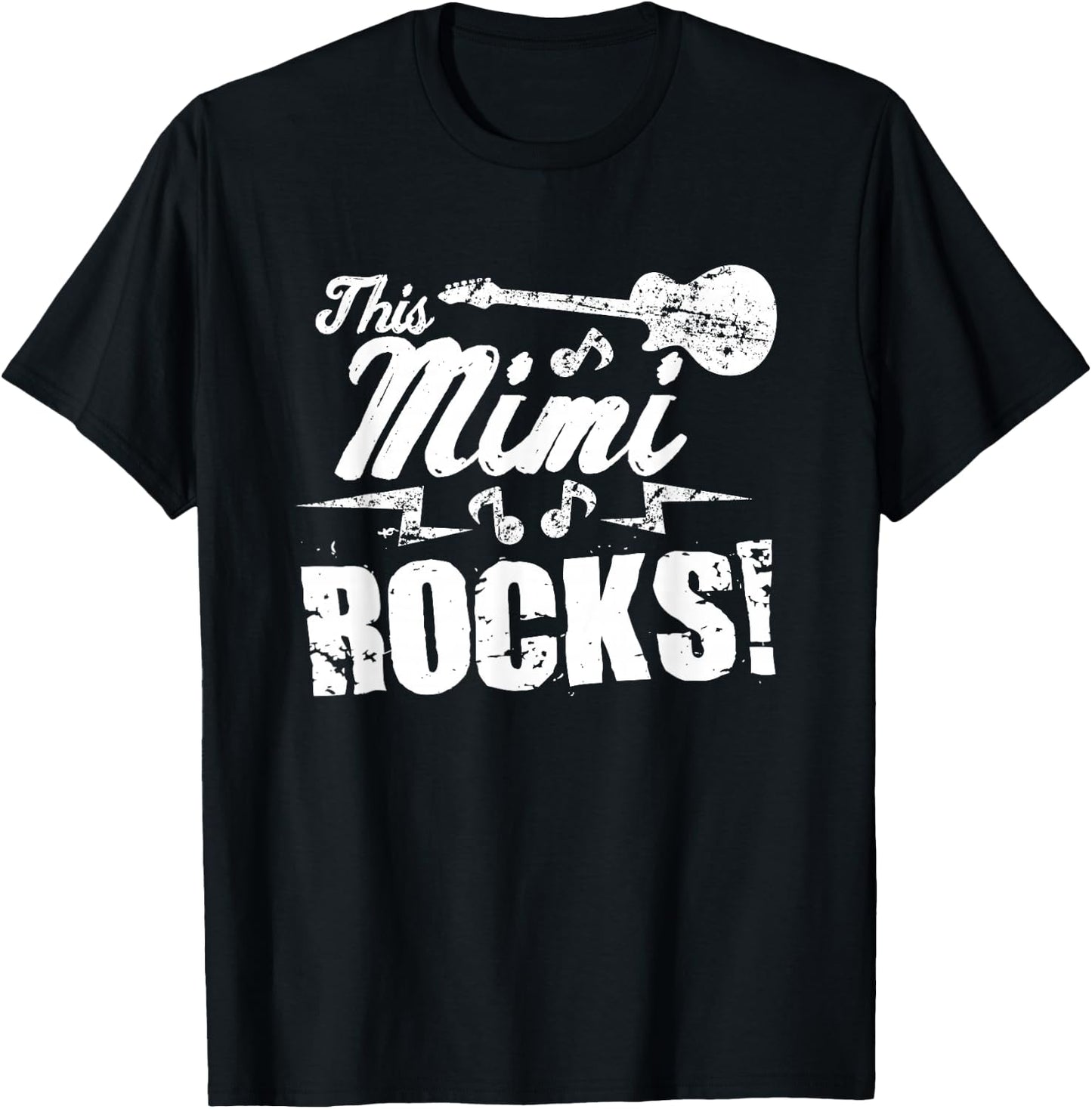 This Mimi Rocks T Shirt - Guitar Rock n Roll Funny T-Shirt - T-Shirt | Black