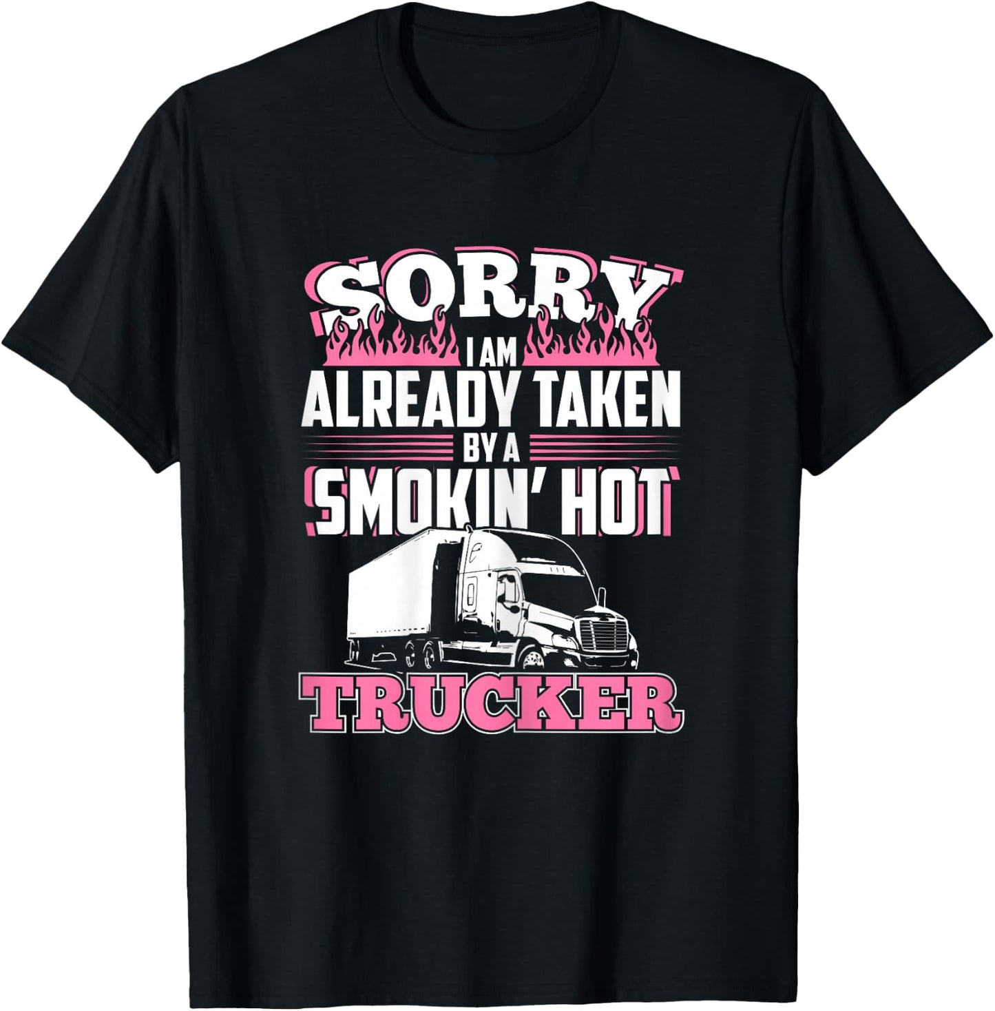 Mein Mann ist LKW Fahrer - Gift - Trucker Wife T-Shirt - T-Shirt | Black