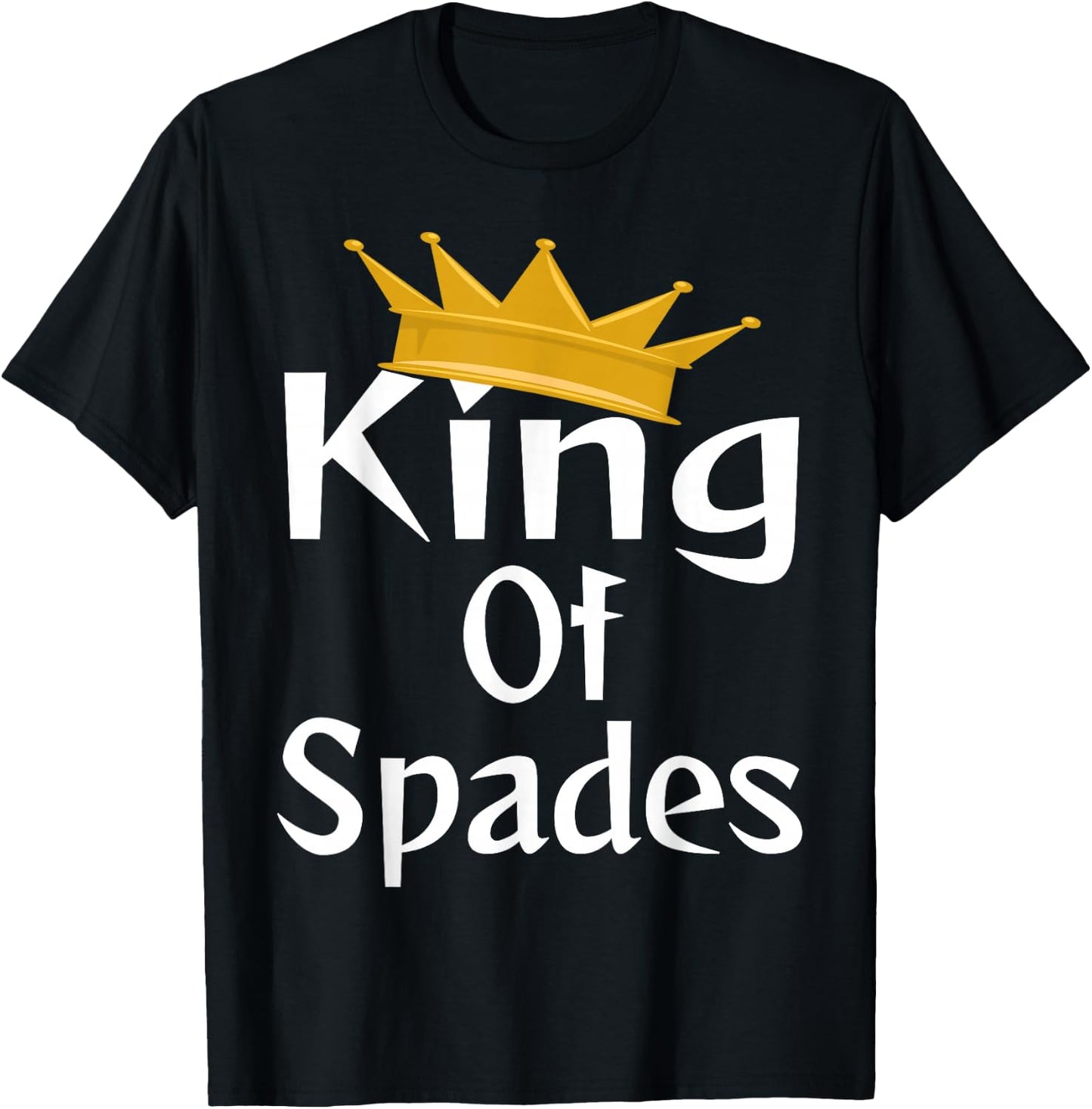 King Of Spades Card Game Player Winner Champion Crown T-Shirt - T-Shirt | Black
