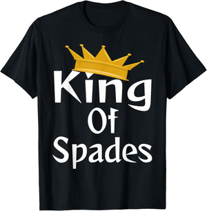 King Of Spades Card Game Player Winner Champion Crown T-Shirt - T-Shirt | Black