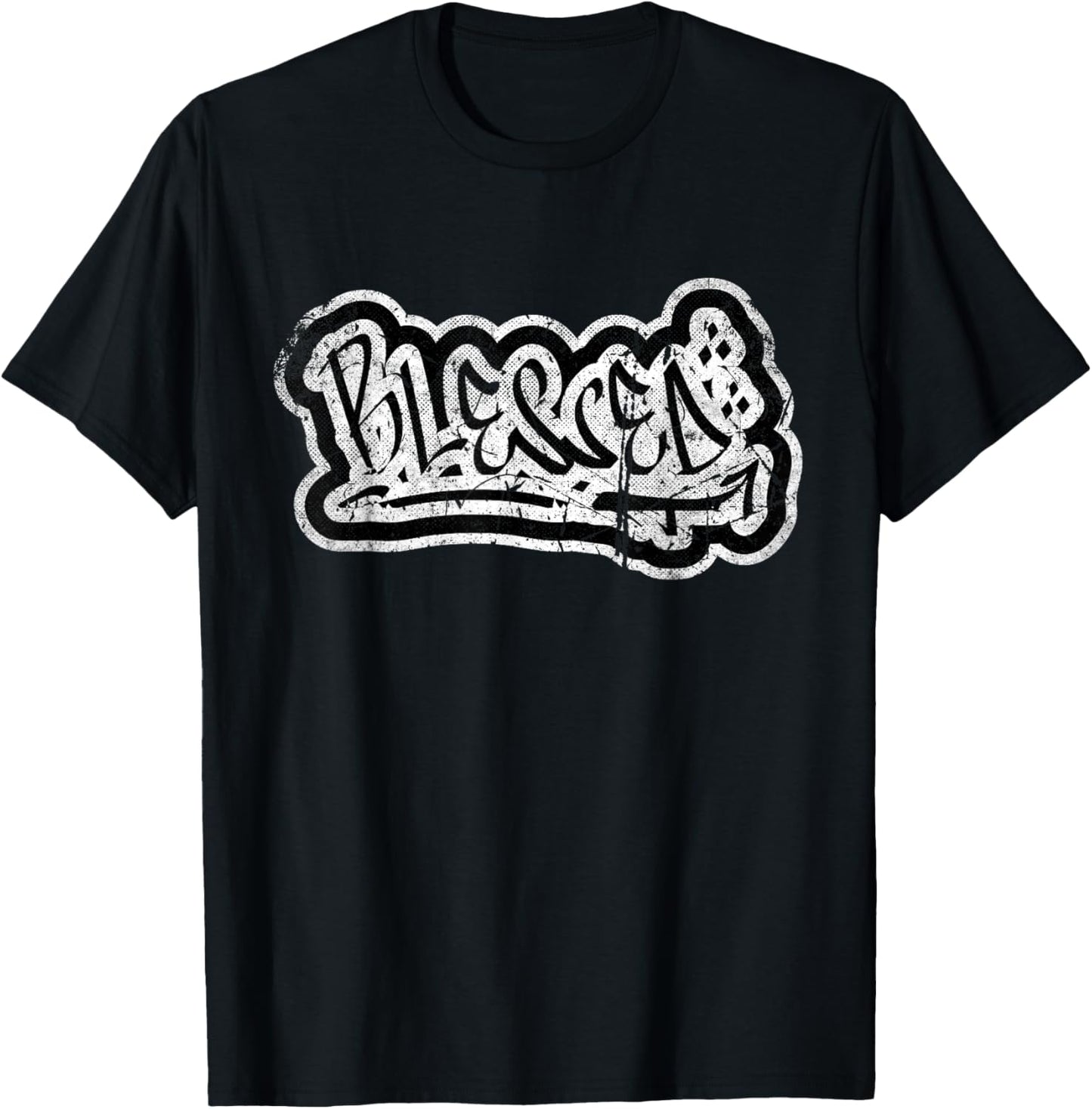Blessed Retro Graffiti Christian T-Shirt - T-Shirt | Black