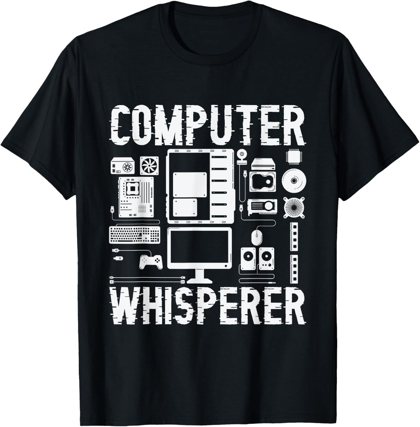 Computer Whisperer Tech Supports Programmer Coder T-Shirt - T-Shirt | Black
