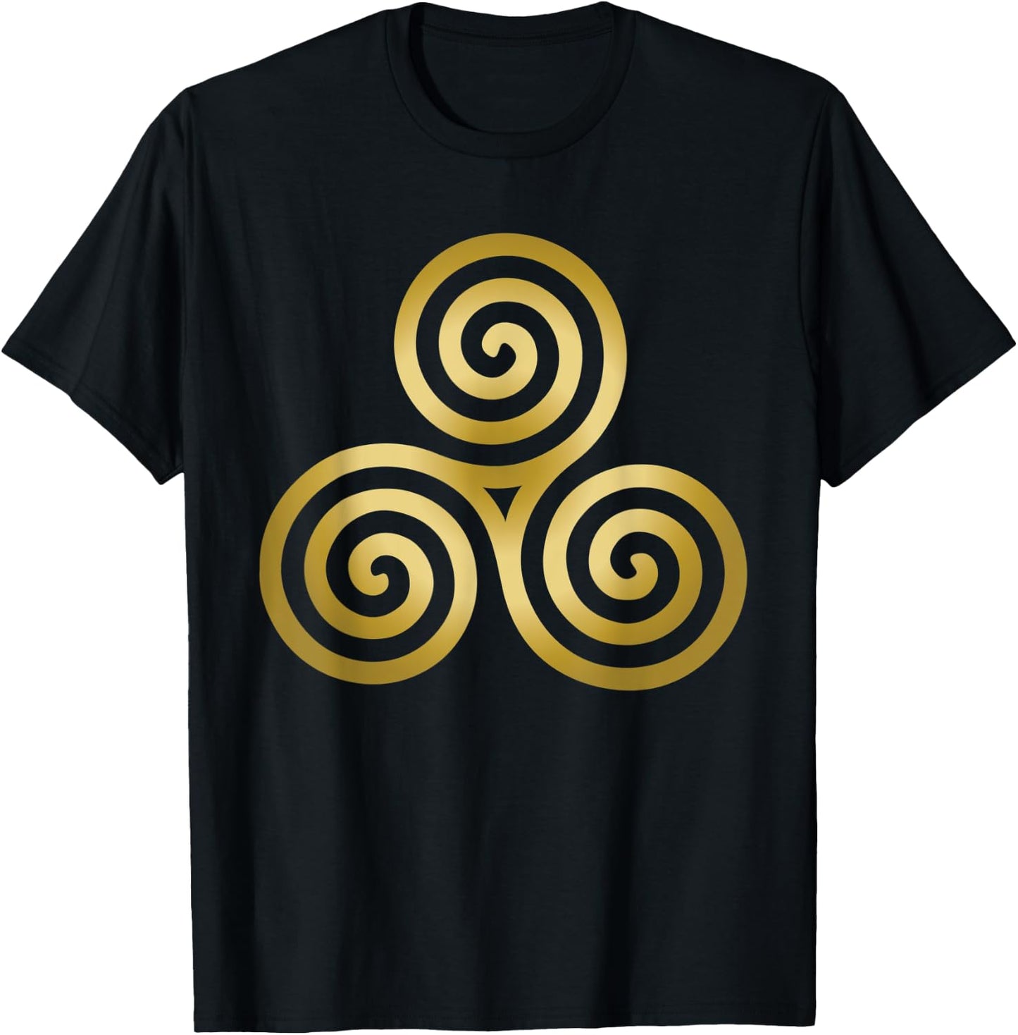 Triskele Spirals Sacred Geometry Ancient Symbol Yoga Gift T-Shirt - T-Shirt | Black