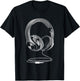 Cool Headphones Design Women DJ Music Artist Lover T-Shirt - T-Shirt | Black