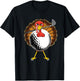 Funny Golfing Thanksgiving Golf Lover Turkey Day Golfer T-Shirt - T-Shirt | Black