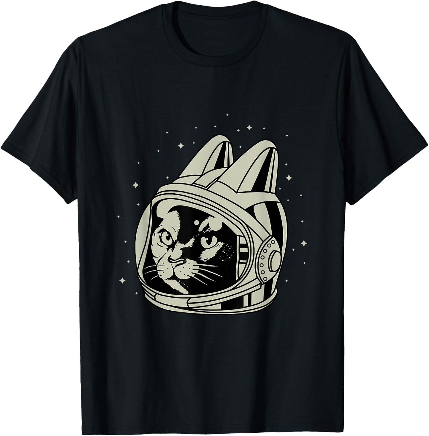 Astronaut Cat - Cat Lovers T-Shirt - T-Shirt | Black