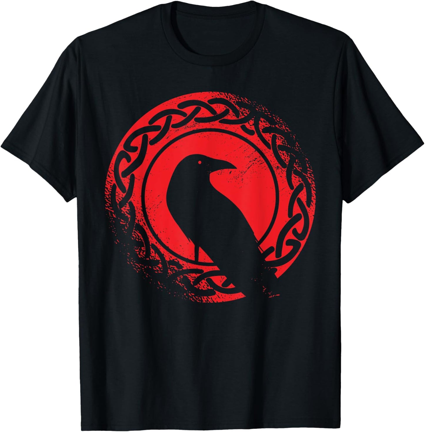 Beautiful Black Crow Raven Bird Watch. Birds Silhouette T-Shirt - T-Shirt | Black