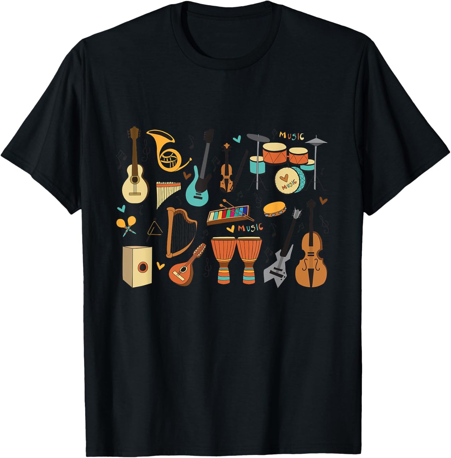 Music Education Funny for Music Teacher Women Girls Kids T-Shirt - T-Shirt | Black