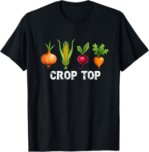 Farming Vegetable Crop Top T-Shirt - T-Shirt | Black