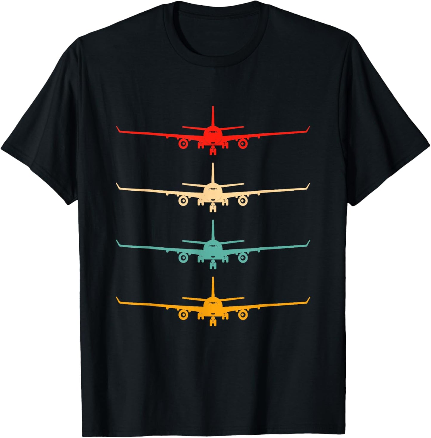 Aviation Airplane Flying Airline Funny Vintage Pilot Gift T-Shirt - T-Shirt | Black