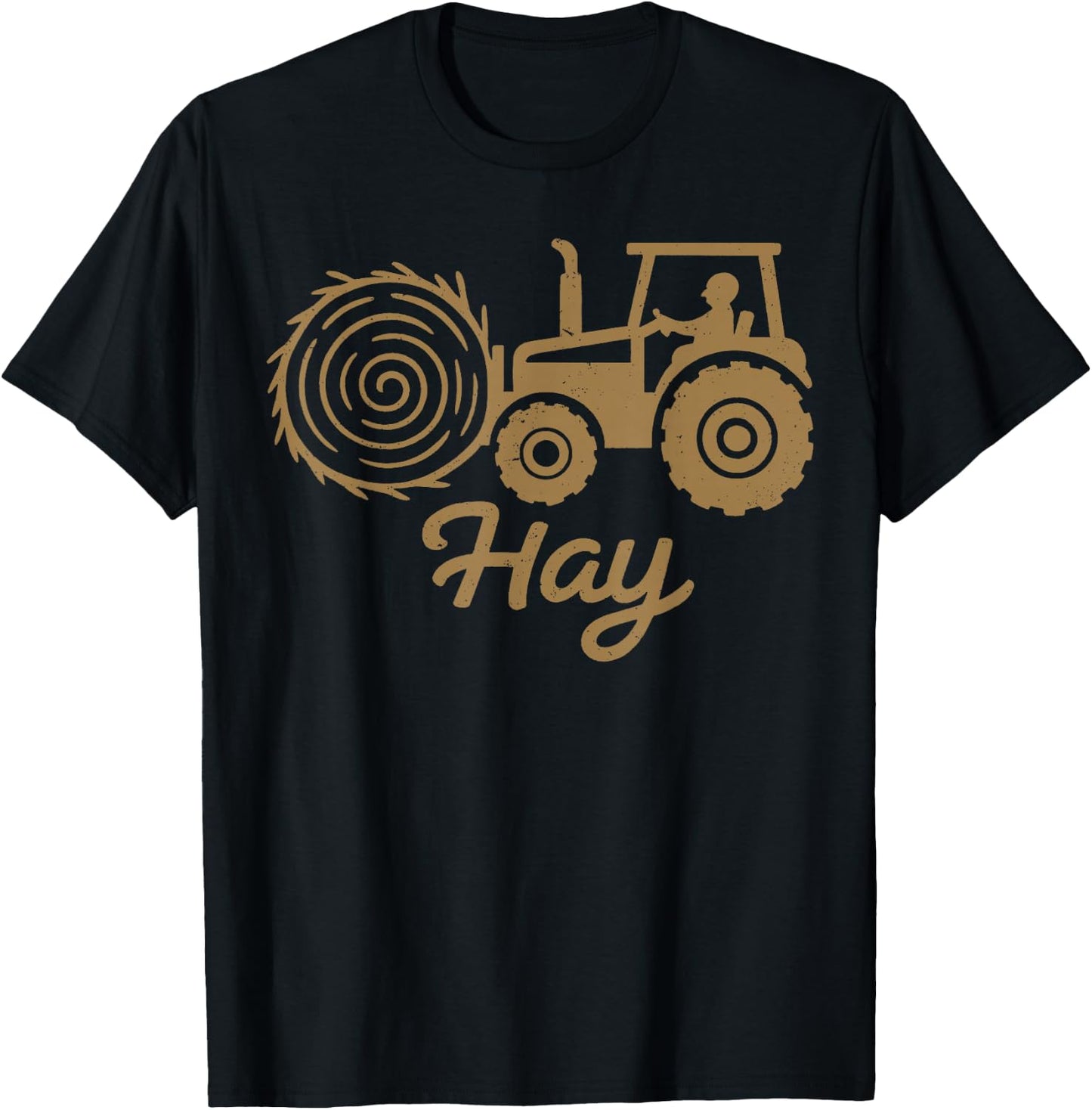 Tractor Hay Farming Farmer Country Life Design T-Shirt - T-Shirt | Black