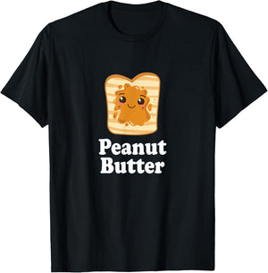 Peanut Butter & Jelly Him & Her Valentine Matching Couple T-Shirt - T-Shirt | Black