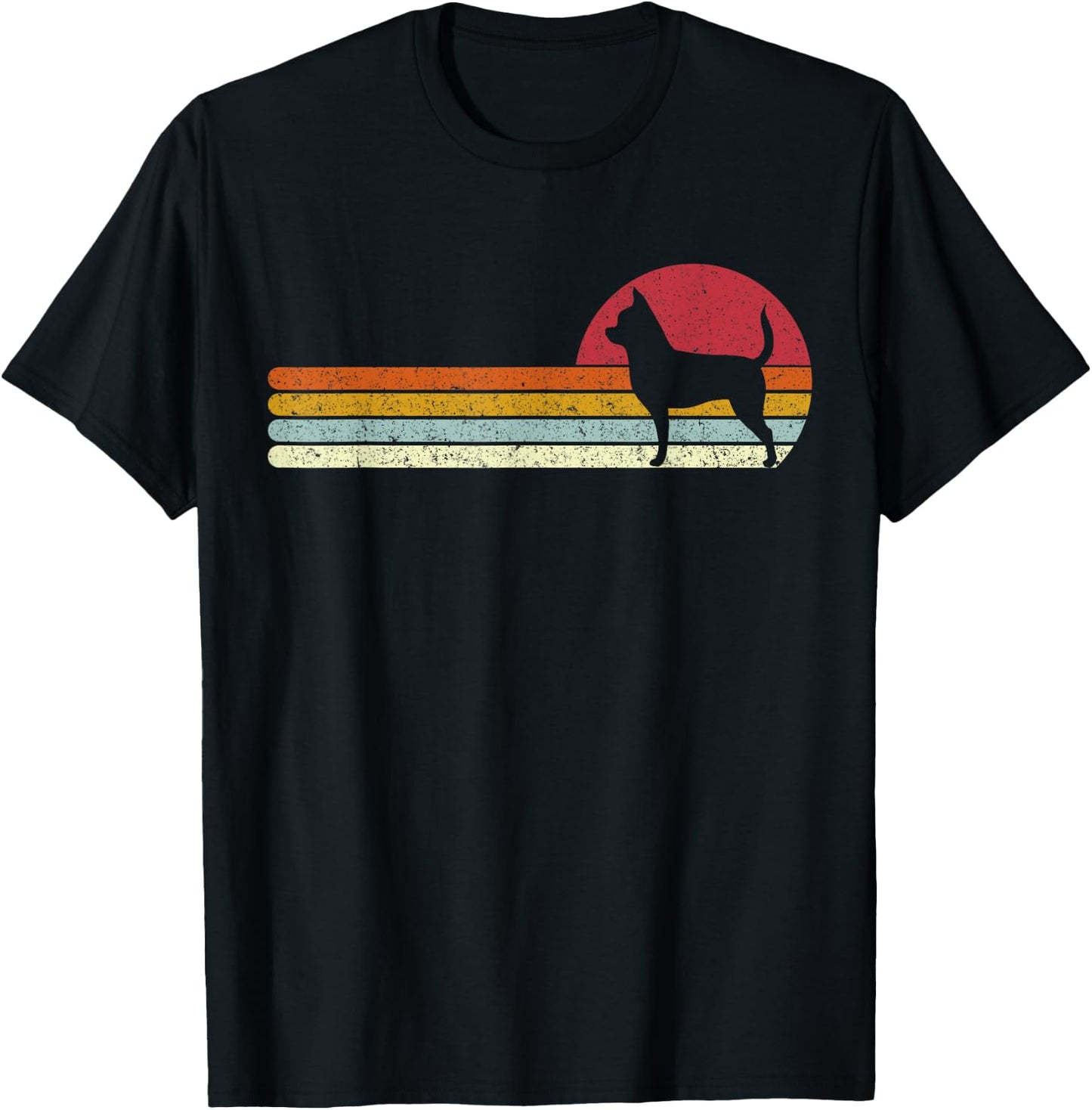 Chihuahua Silhouette Sunset for Dog Owners Women Kids T-Shirt - T-Shirt | Black