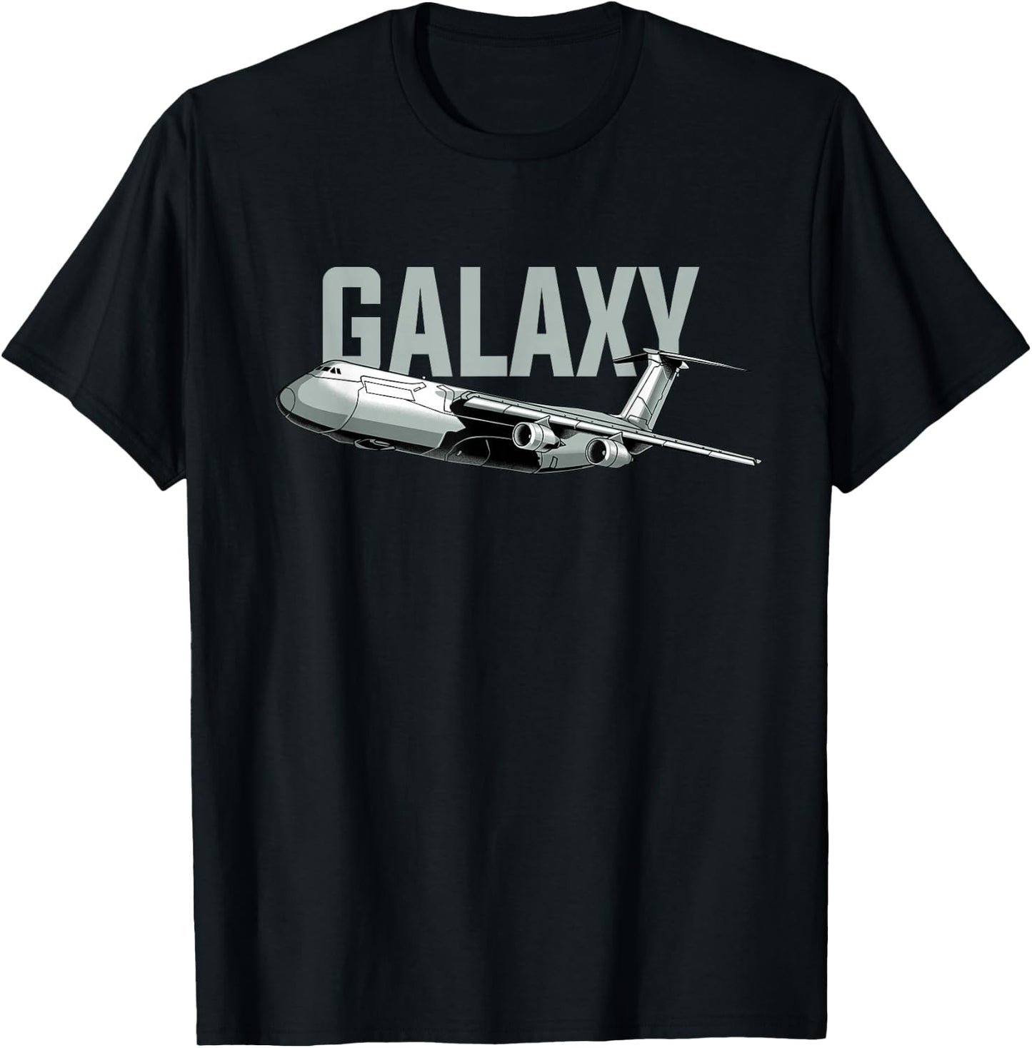 C-5 Galaxy Mega Military Cargo Transport Plane T-Shirt - T-Shirt | Black