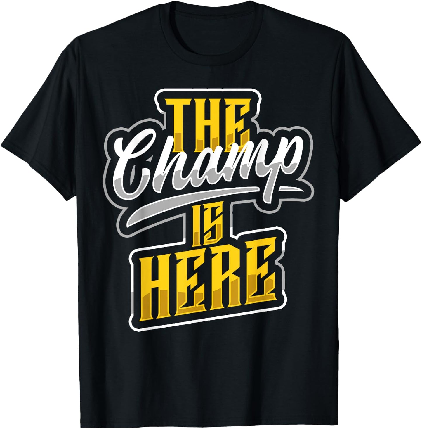 The Champ is Here American Football Sports Player Champion T-Shirt - T-Shirt | Black
