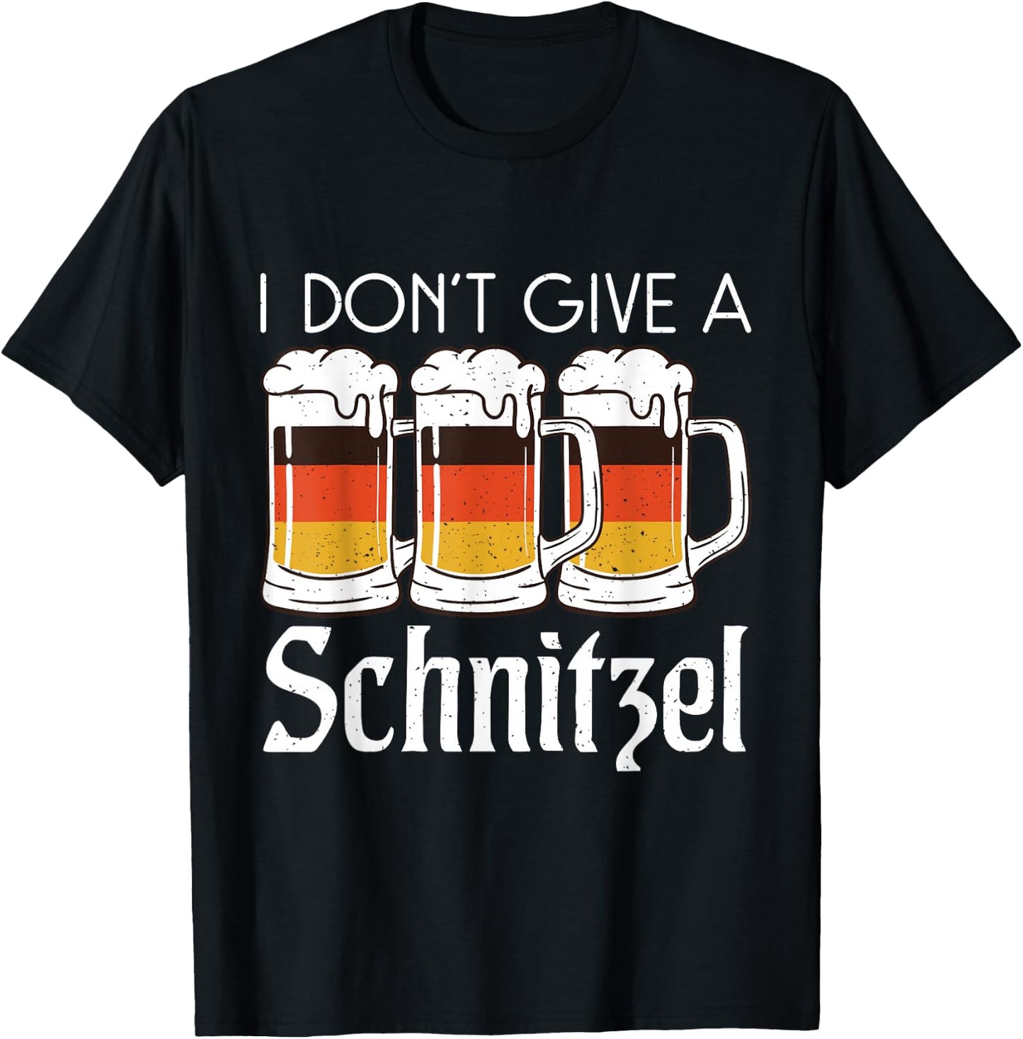 I dont give a Schnitzel Funny German Schnitzel T-Shirt - T-Shirt | Black