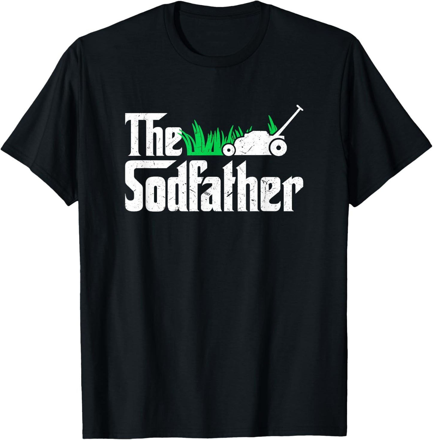 The Sodfather Parody Funny Lawn Landscaping Dad Gift T-Shirt - T-Shirt | Black